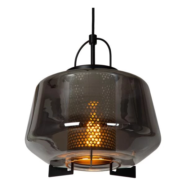 Lucide SISKA - Pendant light - 1xE27 - Smoke Grey - detail 1